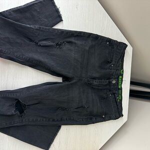 Distressed Black Jeans